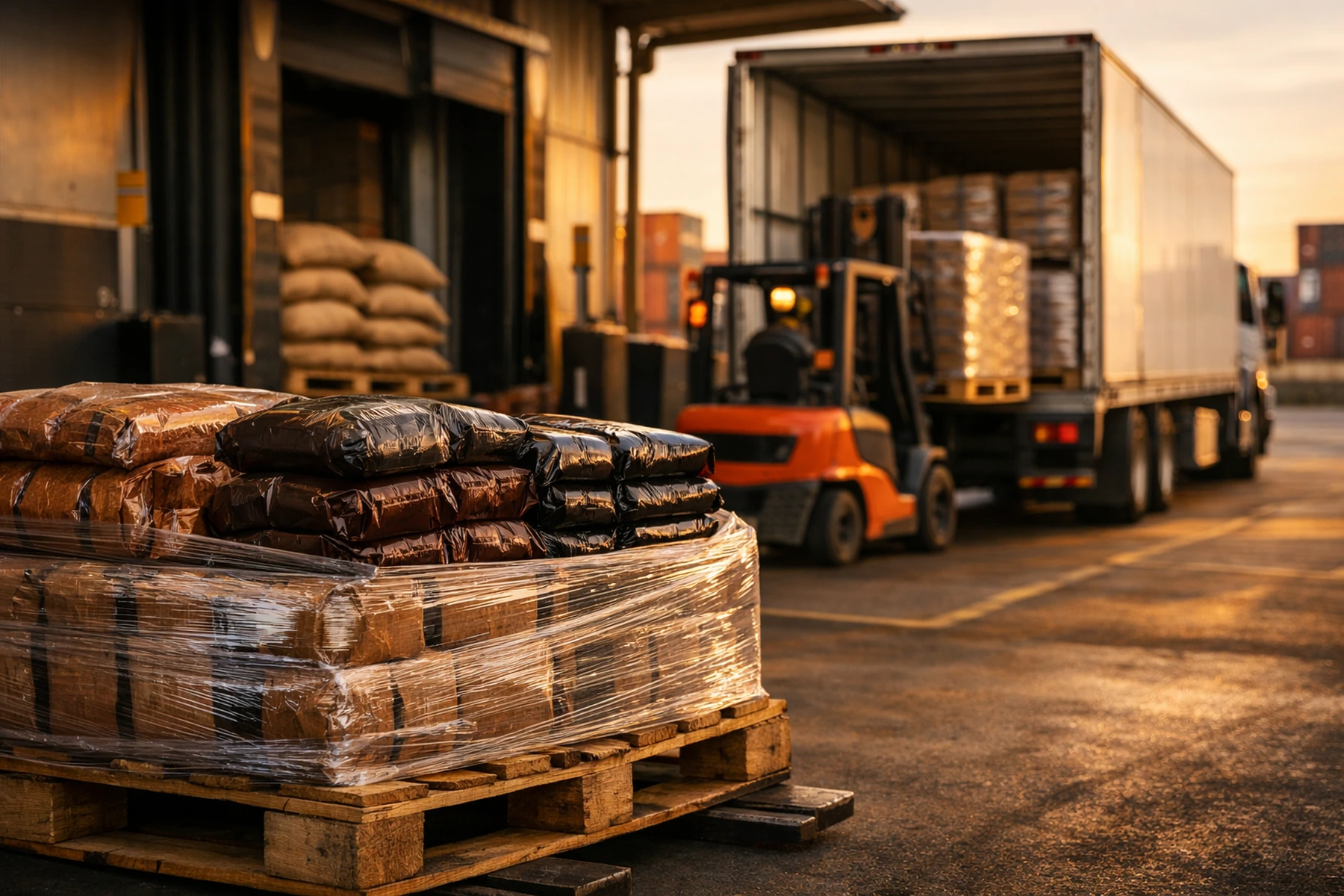 Distribuição e trading de grãos